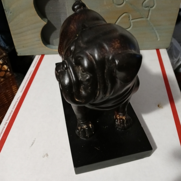 🐶🐕VINTAGE WOOD BULLDOG STATUE 🐕ANIMAL LOVER GIFT GIVING ITEM🐎 - Picture 13 of 16